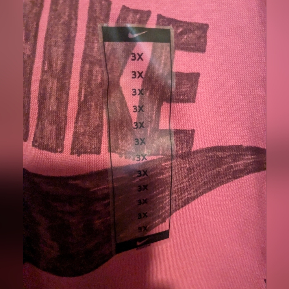 Nike Fushia Pink and Purple All Over Logo Sweatshirt Sportswear Women's 3x New - Picture 11 of 12